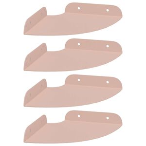vidaXL Raft suspendat cu raft cu depozitare 4 pcs Roz 15 x 15 x 2 cm