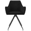 vidaXL Scaune de bucătărie, 2 buc., negru, catifea