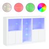 vidaXL Servantă cu lumini LED, alb, 162x37x100 cm