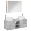 vidaXL Set de mobilier pentru baie 4 pcs Gri Beton