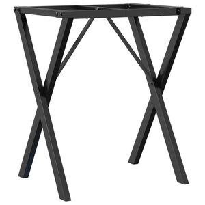 vidaXL Picioare masă de sufragerie X-Frame 60x40x73 cm Oţel