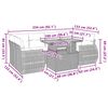 vidaXL Set canapele de grădină, 7 piese, cu perne, gri, poliratan