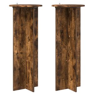vidaXL Suport pentru plante 2 buc. Stejar fumuriu &Oslash;40 x 100 cm