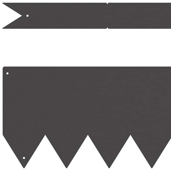 vidaXL Margine pentru gazon 10 pcs Negru 100 x 0.05 x 20 cm