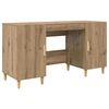 vidaXL Birou cu raft Stejar Artizanal 140 x 50 x 75 cm Lemn compozit