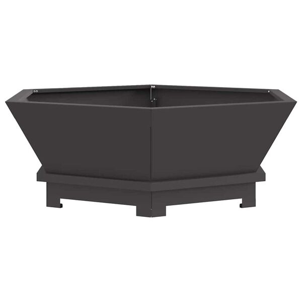 vidaXL Cuptor de foc Negru 75 x 75 x 28 cm Oțel