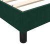 vidaXL Pat box spring cu saltea, verde &icirc;nchis, 90x210 cm, catifea