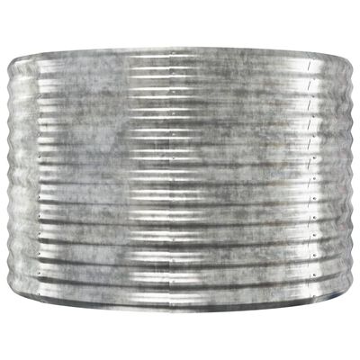 vidaXL Jardinieră, argintiu, 100x100x68 cm, oțel vopsit electrostatic