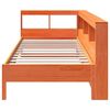 vidaXL Pat bibliotecă fără saltea maro ceruit 75x190 cm lemn masiv pin