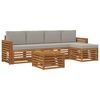 vidaXL Set de canapele de exterior 6 buc. Gri natural și deschis