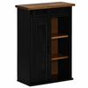vidaXL Dulap suspendat HALDEN cu ușă glisantă negru 49x22,5x70 cm pin