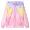 vidaXL Jachetă pentru copii cu glugă și fermoar, multicolor, 104