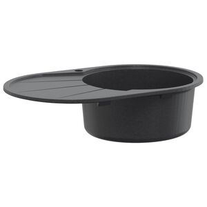 vidaXL Chiuvetă de bucătărie cu o cuvă Granit 77 x 49 x 20,5 cm Grafit
