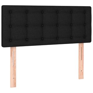 vidaXL Tăblie de pat, negru, 90x5x78/88 cm, textil