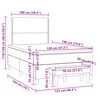vidaXL Pat box spring cu saltea, maro &icirc;nchis, 120x190 cm, textil