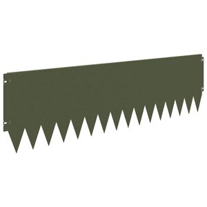 vidaXL Margine pentru gazon 10 pcs 103 x 30 cm Oțel Verde măsliniu