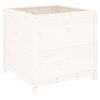 vidaXL Jardinieră de grădină, alb, 82,5x82,5x78 cm, lemn masiv de pin