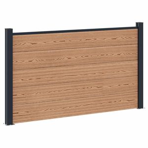 vidaXL Set de Gard 180 x 105 cm WPC și Aluminiu Maro