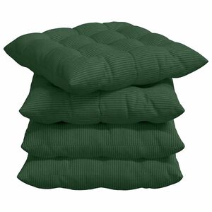 vidaXL Perne de Șezut 4 pcs Verde &icirc;nchis 40 x 40 x 6 cm
