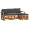 vidaXL Set de canapele de exterior 4 buc. Natural și Antracit