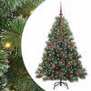 vidaXL Brad de Crăciun artificial cu 150 LED Verde 120 cm PE și PVC