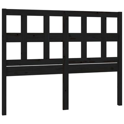 vidaXL Tăblie de pat, negru, 205,5x4x100 cm, lemn masiv de pin