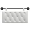 vidaXL Cap de pat suspendat Pe perete Alb 100 x 55 x 7 cm țesătură