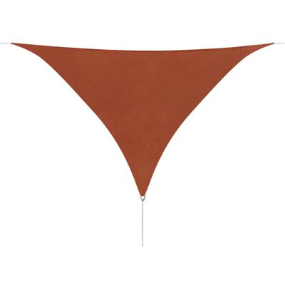 vidaXL Parasolar țesătură oxford triunghiular 3,6x3,6x3,6 m, cărămiziu