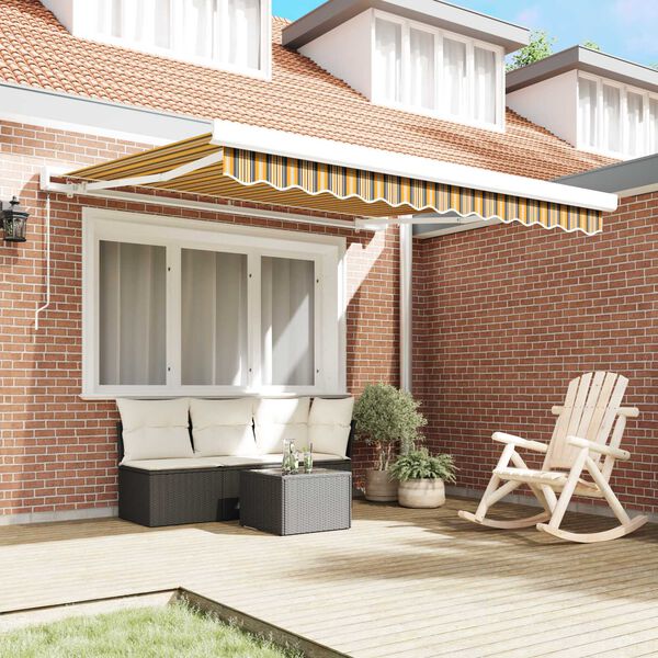 vidaXL Cortina Retractabilă Multicolour 300 x 250 cm Stofă și Metal
