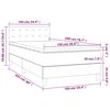 vidaXL Pat box spring cu saltea, albastru închis, 100x200 cm, catifea