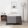 vidaXL Cadru de pat cu saltea Gri 100 x 200 cm țesătură