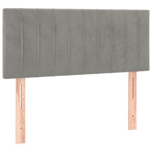 vidaXL Tăblie de pat, gri deschis, 100x5x78/88 cm, catifea