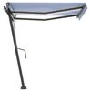 vidaXL Copertină retractabilă manual cu LED albastru și alb 300x250 cm