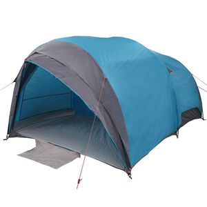 vidaXL Cort tunel cu acoperiș albastru 410 x 285 x 198 cm tafta