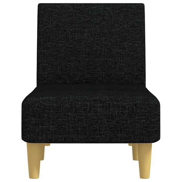 vidaXL Șezlong, negru, material textil