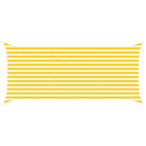 vidaXL P&acirc;nză de umbră Galben și alb 4,5 x 2 m 100% poliester Oxford