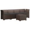 vidaXL Canapea de grădină cu 4 locuri și perne, aspect de rattan PP