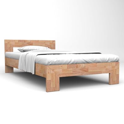 vidaXL Cadru de pat, 140 x 200 cm, lemn masiv de stejar