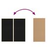 vidaXL Tablă de Anunțuri Negru 80 x 80 x 1.4 cm Lemn masiv de pin