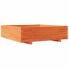 vidaXL Jardinieră grădină, maro ceruit, 90x90x26,5 cm, lemn masiv pin