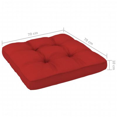 vidaXL Pernă canapea din paleți, roșu, 70x70x12 cm