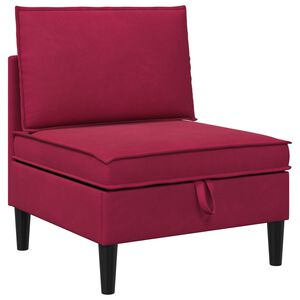 vidaXL Sofa cu Depozitare Roșu Vin Catifea