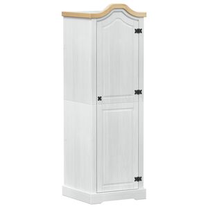 vidaXL Dulapuri cu raft cu ușă Alb 55 x 52 x 170 cm Lemn de pin masiv