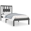 vidaXL Cadru de pat, gri, 90x200 cm, lemn masiv de pin