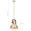 vidaXL Lampă suspendată industrială, 25 W, arămiu, 30 cm, E27, rotund