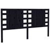 vidaXL Tăblie de pat, negru, 141x4x100 cm, lemn masiv de pin
