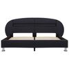vidaXL Cadru de pat cu LED, negru, 180 x 200 cm, piele ecologică