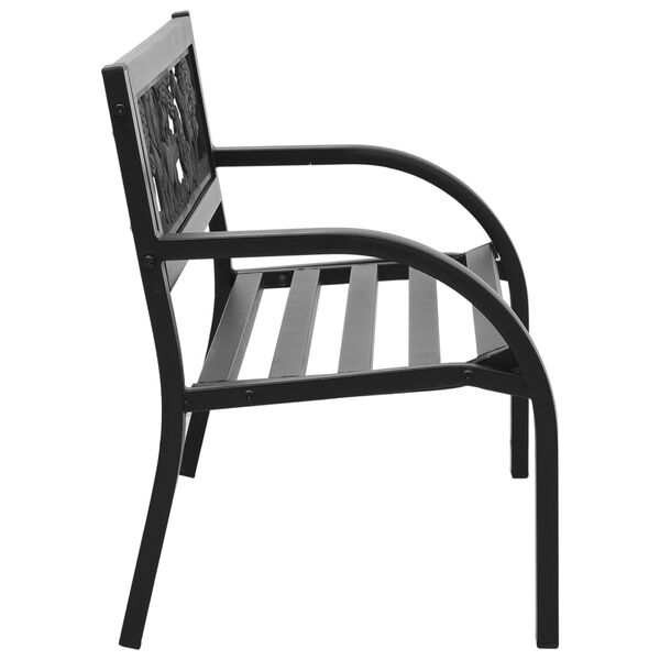 vidaXL Bancă de grădină pentru copii, 86 cm, oţel