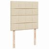 vidaXL Cadru de pat otoman cu saltea crem 90x190cm stofa