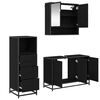 vidaXL Set de mobilier pentru baie 3 pcs Stejar Negru Lemn compozit